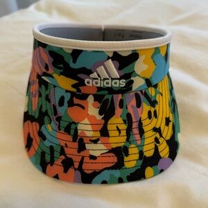 Adidas Aeroready visor in a multicolor cheetah print